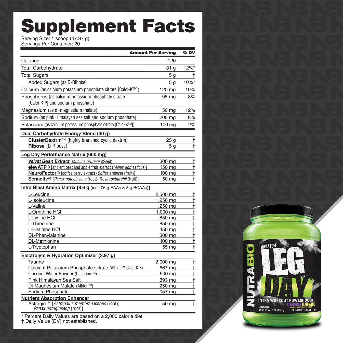 NutraBio Leg Day