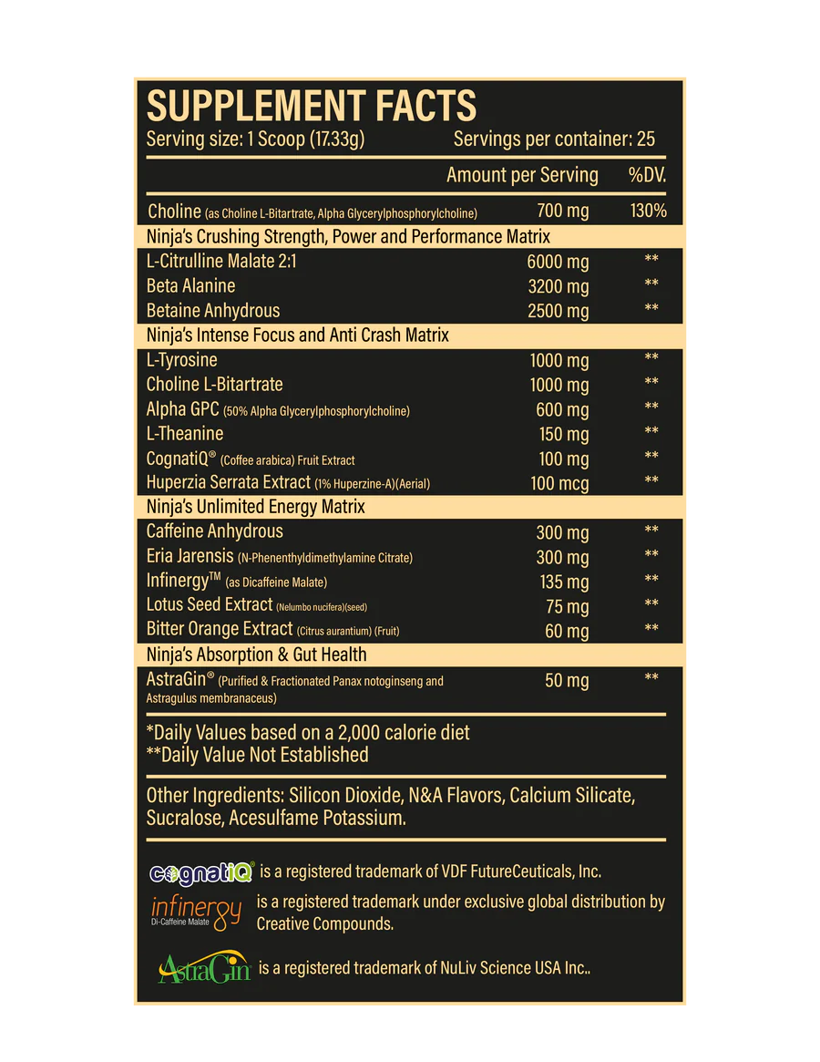 Ninja Supplements NINJA UP NOYO Pre-Workout