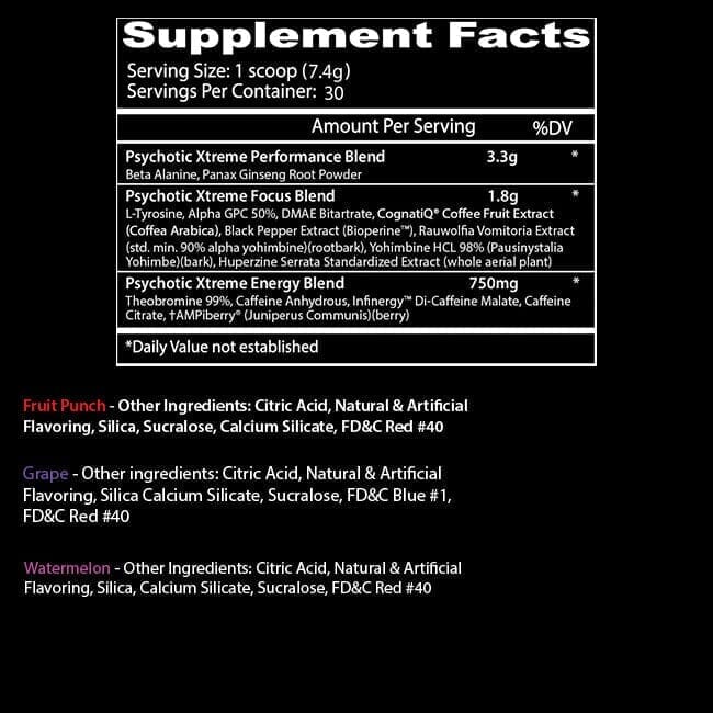 Insane Labz Psychotic Xtreme Pre-Workout