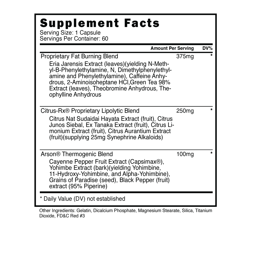 Blackstone Labs Arson Fat Burner