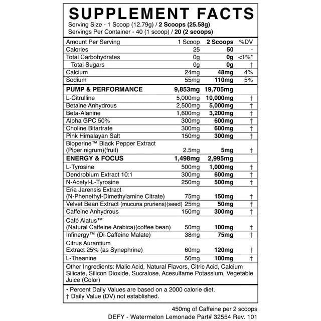 Blackmarket Labs DEFY Pre-Workout