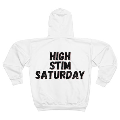 HIGH STIM SATURDAY - Zip Hoodie (AOP)