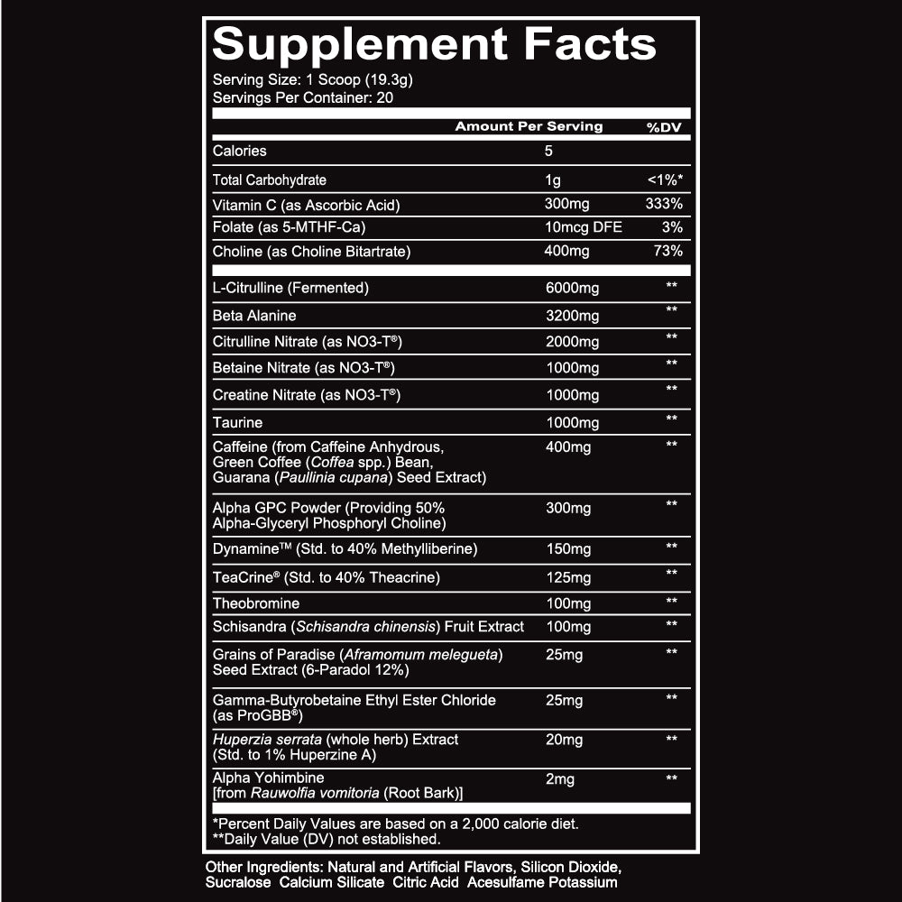 Redcon1 Total War BLACK OPS Pre-Workout
