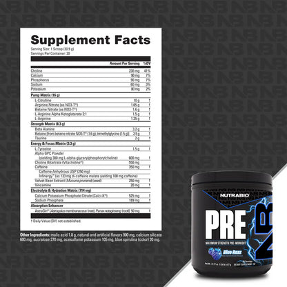 NutraBio PRE Workout