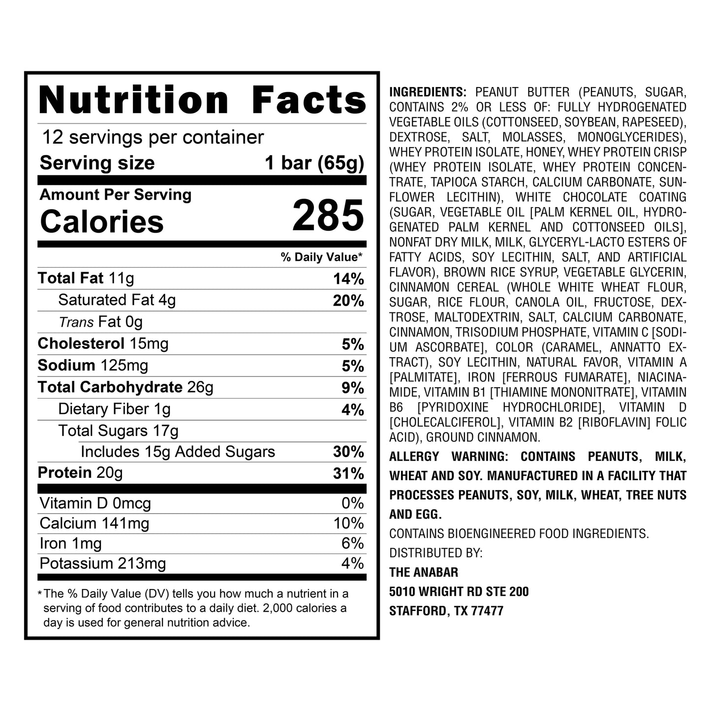 ANABAR Protein Bar