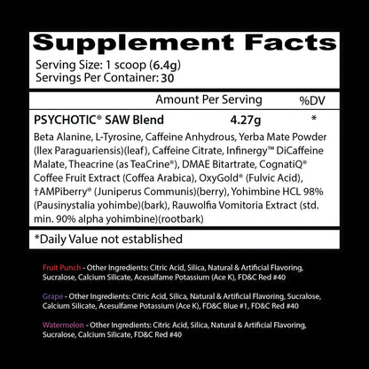 Insane Labz Psychotic SAW Pre-Workout